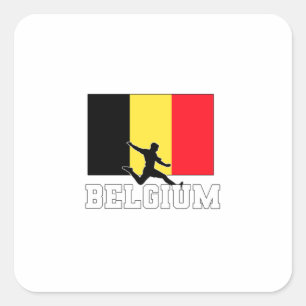 Belgium Football Soccer National Team Square Sticker