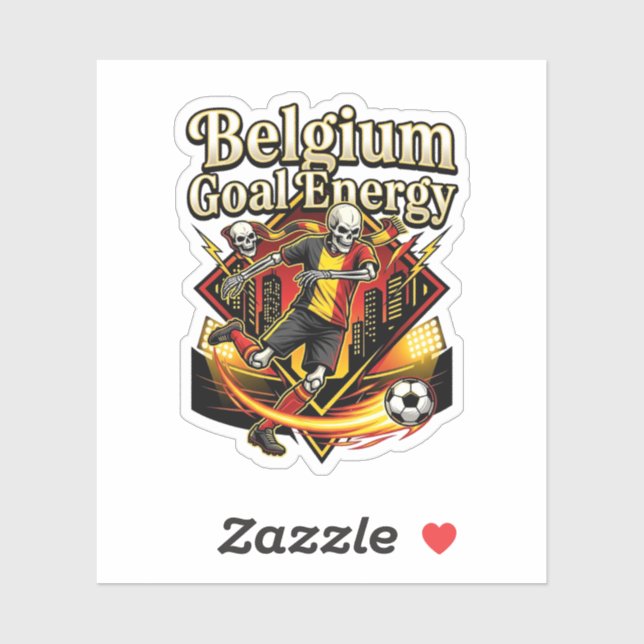 Belgium Goal Energy Skeleton Striker Nations Bold  (Sheet)