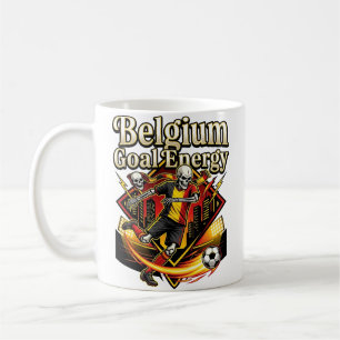 Belgium Goal Energy Skeleton Striker Nations Bold Coffee Mug