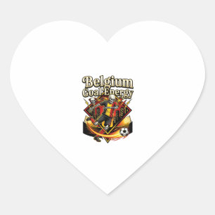 Belgium Goal Energy Skeleton Striker Nations Bold  Heart Sticker