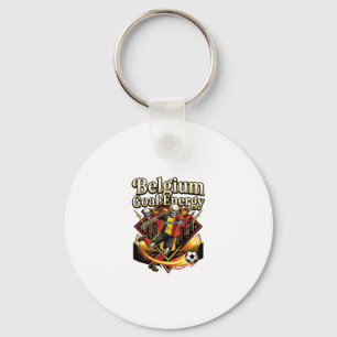 Belgium Goal Energy Skeleton Striker Nations Bold Key Ring