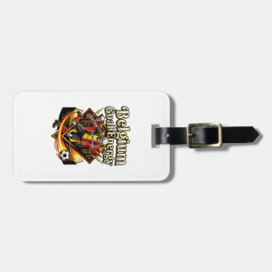 Belgium Goal Energy Skeleton Striker Nations Bold Luggage Tag