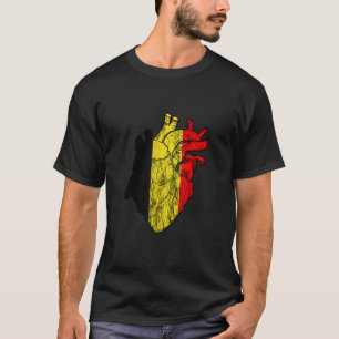 Belgium Heart Love Veins Belgian Flag Belgique Bel T-Shirt