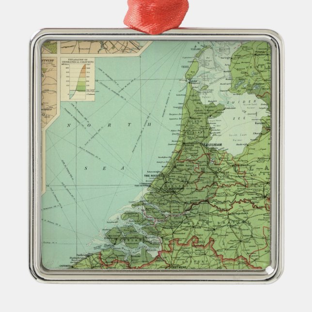 Belgium & Holland Metal Tree Decoration (Front)