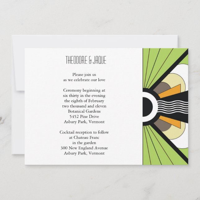 Belgium Invite: Lime Invitation (Front)