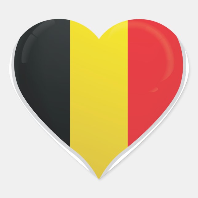 Belgium love flag pride heart sticker (Front)