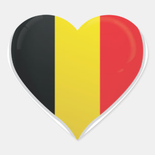 Belgium love flag pride heart sticker