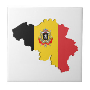 Belgium map ceramic tile