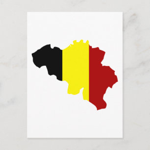 Belgium map postcard