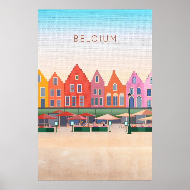 Belgium Minimal Travel Poster (Front)