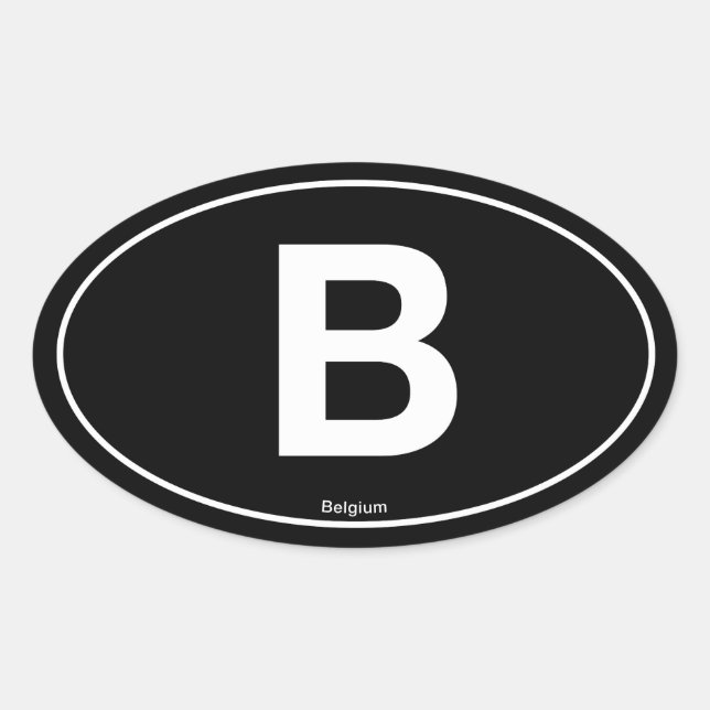 Belgium Oval Oval Sticker (Front)