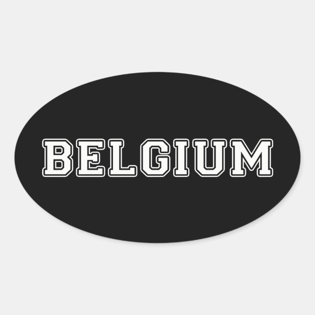 Belgium Oval Sticker (Front)