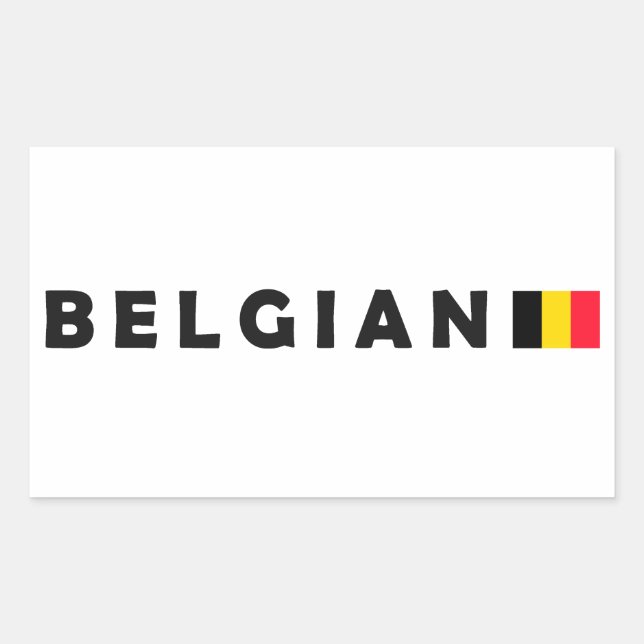Belgium patriot design rectangular sticker (Front)