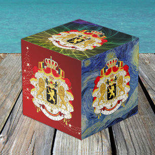 Belgium, Premium Photo Cube, Belgian Coat of Arms Cube