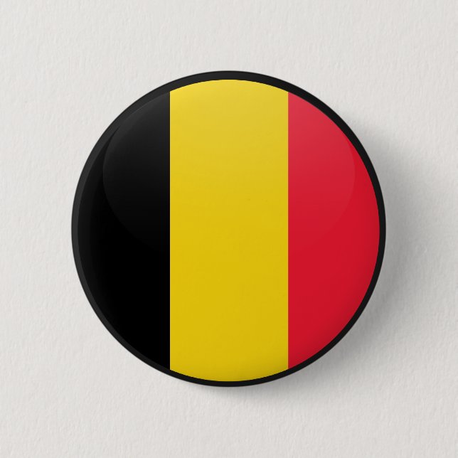 Belgium quality Flag Circle 6 Cm Round Badge (Front)