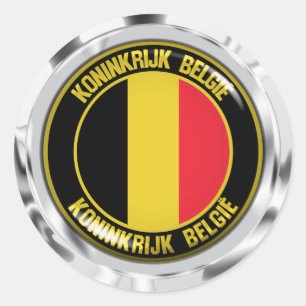 Belgium Round Emblem Classic Round Sticker