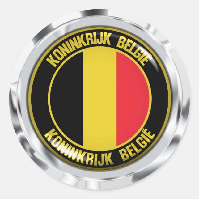 Belgium Round Emblem Classic Round Sticker (Front)