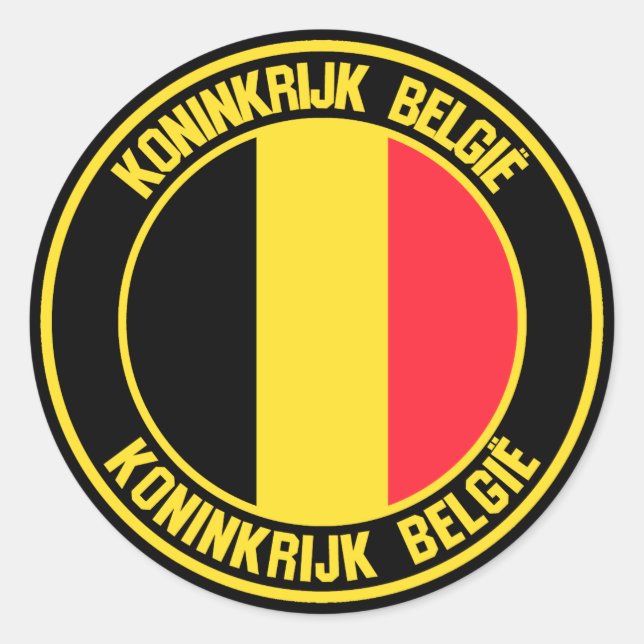 Belgium Round Emblem Classic Round Sticker (Front)