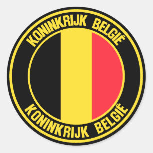 Belgium Round Emblem Classic Round Sticker