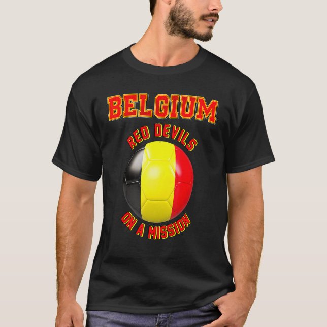 Belgium Slogan for fans of the Belgian football te T-Shirt (Front)