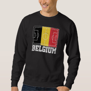Belgium Soccer Field Country Flag Belgian Pride Sweatshirt