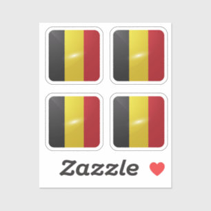 Belgium square glossy flag