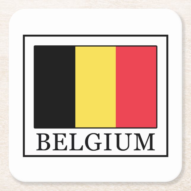 Belgium Square Paper Coaster (Front)