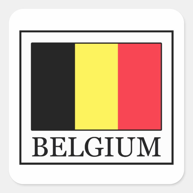 Belgium Square Sticker (Front)