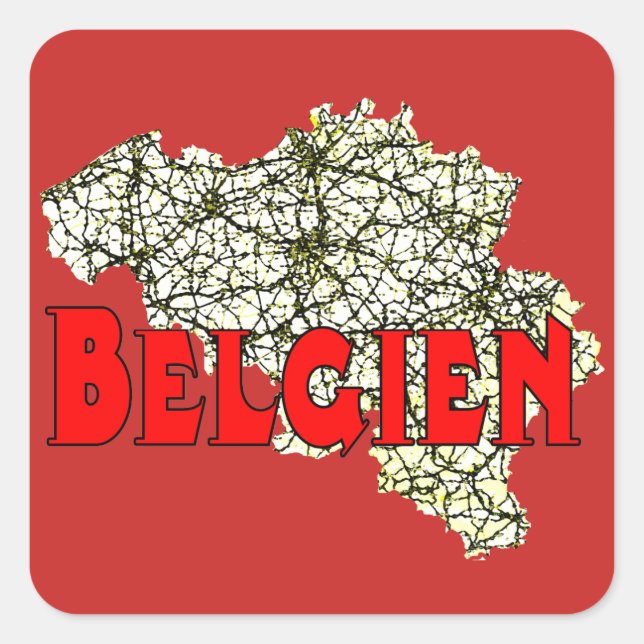 Belgium Square Sticker (Front)