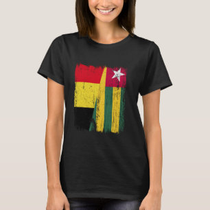 Belgium Togo Half Flag Belgian Togolese Roots T-Shirt
