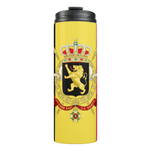 Belgium Travel Mug, patriotic Belgian Flag Thermal Tumbler
