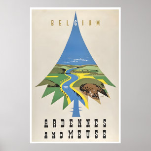 Belgium Travel Poster Landscaper Art Print
