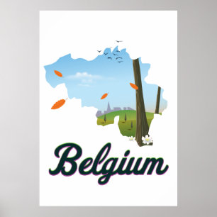 Belgium Travel poster. Poster