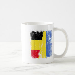 Belgium Ukraine Half Flag Belgian Ukrainian Herita Coffee Mug
