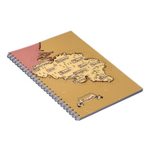 Belgium Vintage travel map Notebook