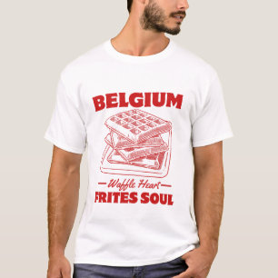 Belgium: Waffle heart, frites soul T-Shirt