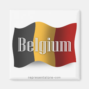Belgium Waving Flag Magnet