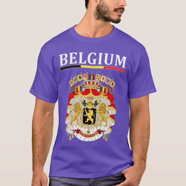 Belgiumshirt Belgian Flag Emblem Great Giftee frie T-Shirt (Front)