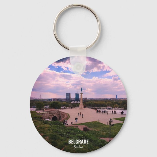 Belgrade panoramic view from Kalemegdan Key Ring (Front)