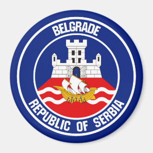 Belgrade Round Emblem Magnet