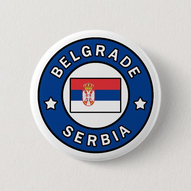 Belgrade Serbia 6 Cm Round Badge (Front)