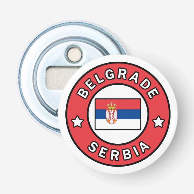 Belgrade Serbia Bottle Opener (Front)