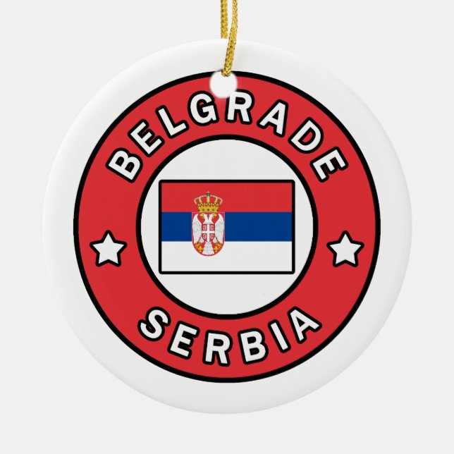 Belgrade Serbia Ceramic Ornament (Front)