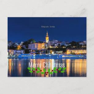 Belgrade, Serbia Christmas Postcard