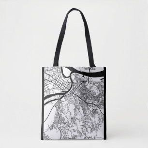 Belgrade Serbia City Map Tote Bag