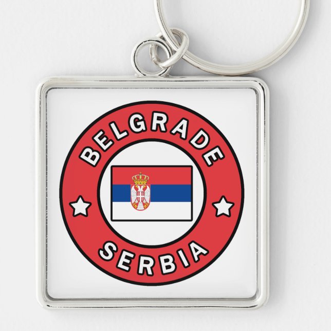 Belgrade Serbia Key Ring (Front)