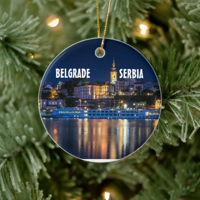 Belgrade Serbia Scenic Christmas Ornament  (Tree)
