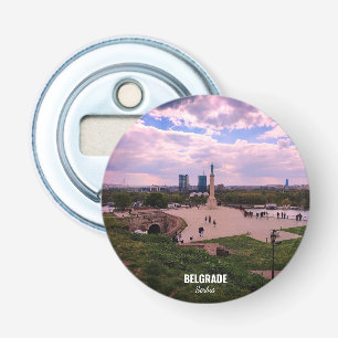 Belgrade souvenir magnet view from Kalemegdan Bottle Opener
