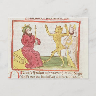 Belial dances before King Solomon Postcard