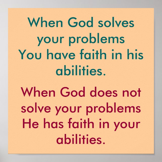 Belief in God Poster (Front)